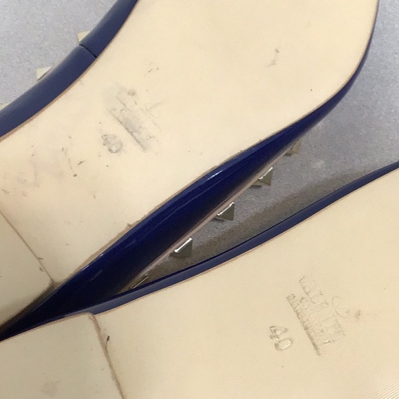 VALENTINO GARAVANI BLUE STUDDED BALLET FLATS SIZE 40 LOOK A LIKE - Picture 5 of 5